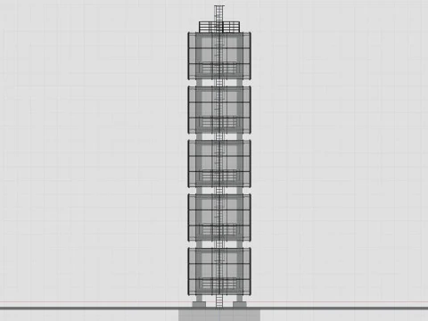 Solar Concrete Tower Type-1 3D Model