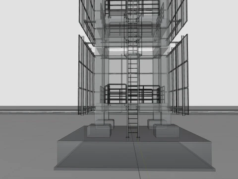 Solar Concrete Tower Type-1 3D Model