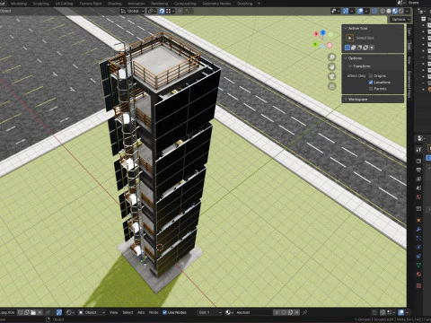 Solar Concrete Tower Type-1 3D Model