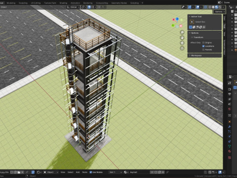 Solar Concrete Tower Type-1 3D Модель