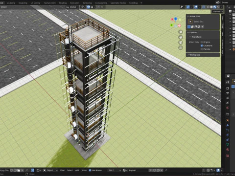 Solar Concrete Tower Type-1 3D Model