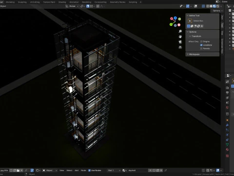 Solar Concrete Tower Type-1 3D Model