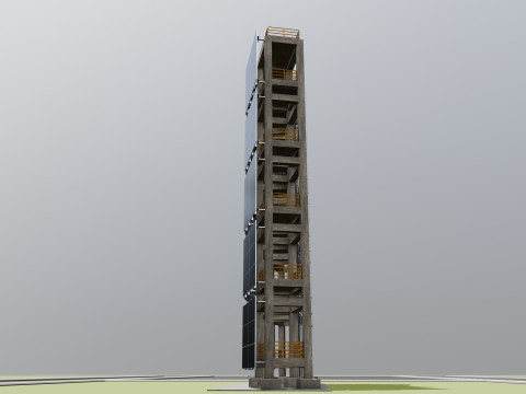 Solar Concrete Tower Type-2 3D 模型