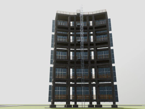 Solar Concrete Tower Type-2 3D Model