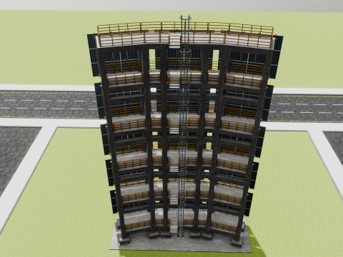 Solar Concrete Tower Type-2 3D 模型