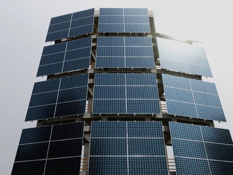 Solar Concrete Tower Type-2 3D Model