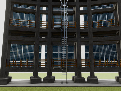Solar Concrete Tower Type-2 3D 模型
