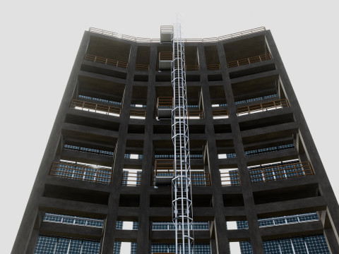 Solar Concrete Tower Type-2 3D 模型