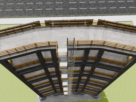 Solar Concrete Tower Type-2 3D 模型