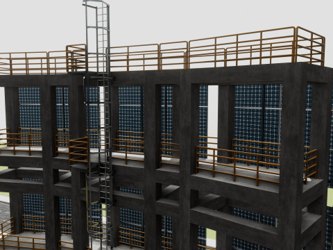 Solar Concrete Tower Type-2 3D 模型