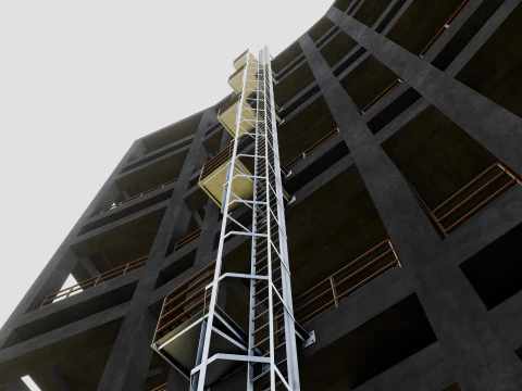 Solar Concrete Tower Type-2 3D Model