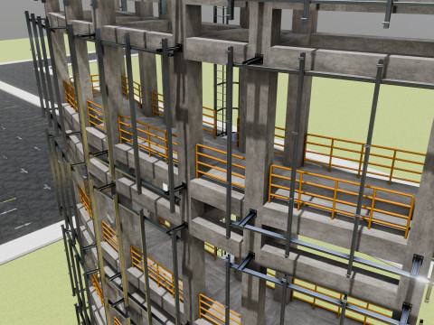 Solar Concrete Tower Type-2 3D 模型