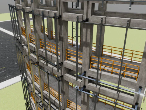 Solar Concrete Tower Type-2 3D Model