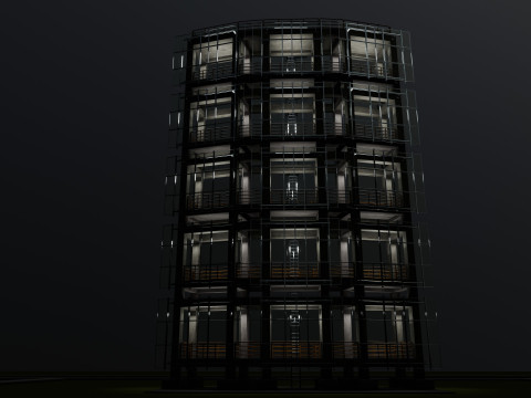Solar Concrete Tower Type-2 3D 模型