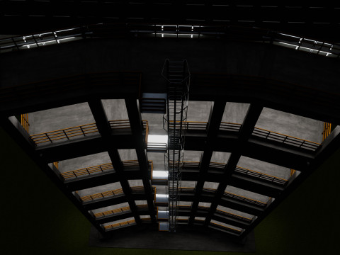 Solar Concrete Tower Type-2 3D 模型