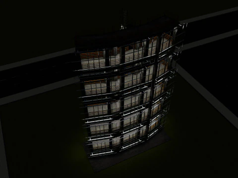 Solar Concrete Tower Type-2 3D Model