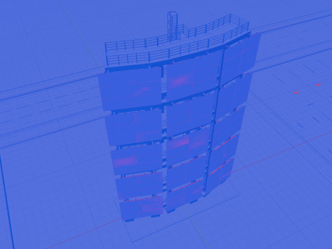 Solar Concrete Tower Type-2 3D 模型