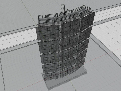 Solar Concrete Tower Type-2 3D Model