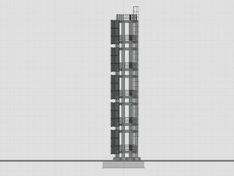 Solar Concrete Tower Type-2 3D 模型
