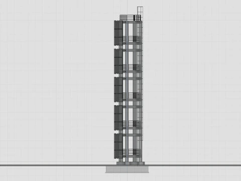 Solar Concrete Tower Type-2 3D Model