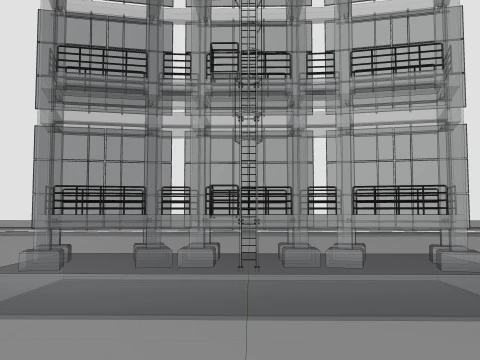 Solar Concrete Tower Type-2 3D Model