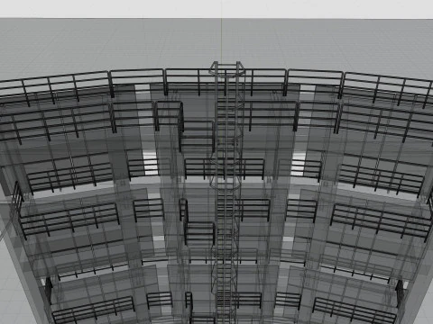 Solar Concrete Tower Type-2 3D Model