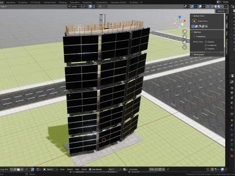 Solar Concrete Tower Type-2 3D Model