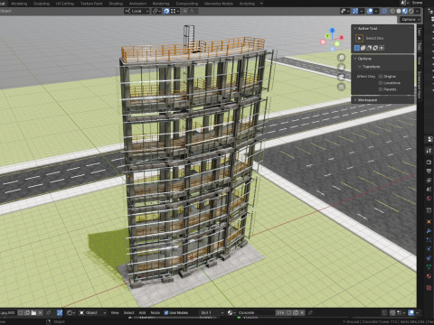 Solar Concrete Tower Type-2 3D 模型