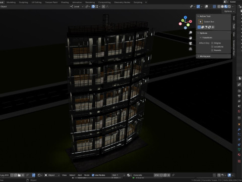 Solar Concrete Tower Type-2 3D 模型