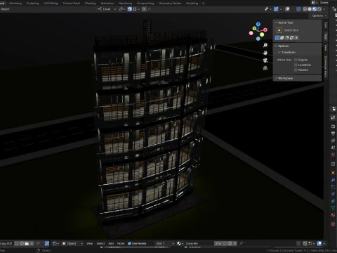 Solar Concrete Tower Type-2 3D Model