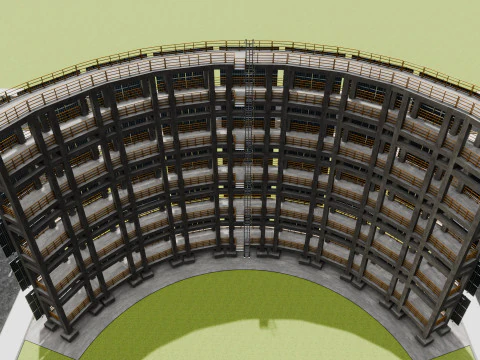 Solar Concrete Tower Type-3 3D Model