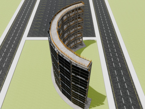 Solar Concrete Tower Type-3 Modèle 3D
