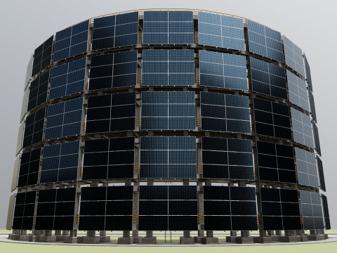 Solar Concrete Tower Type-3 Modèle 3D