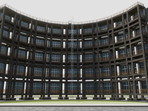 Solar Concrete Tower Type-3 Modèle 3D
