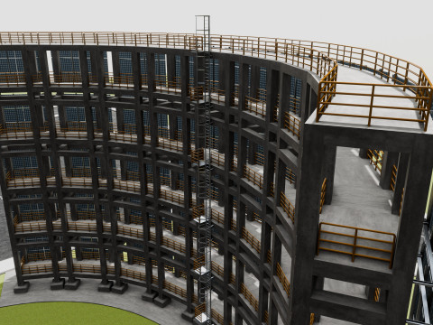 Solar Concrete Tower Type-3 Modèle 3D