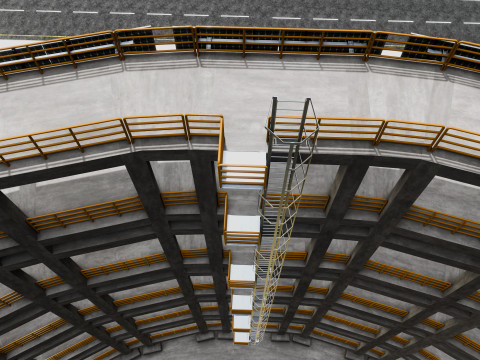 Solar Concrete Tower Type-3 Modèle 3D