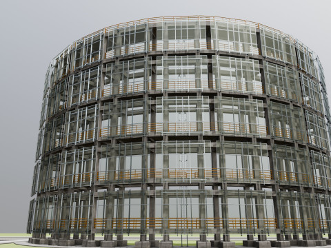 Solar Concrete Tower Type-3 Modèle 3D