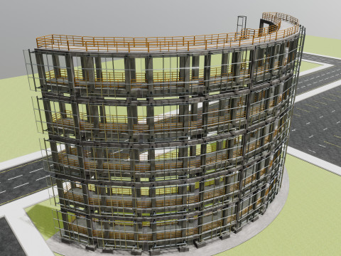 Solar Concrete Tower Type-3 Modèle 3D