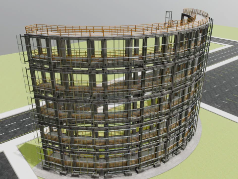 Solar Concrete Tower Type-3 3D Model