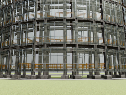 Solar Concrete Tower Type-3 Modèle 3D