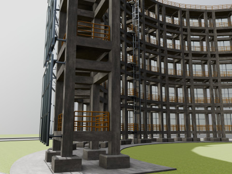 Solar Concrete Tower Type-3 Modèle 3D