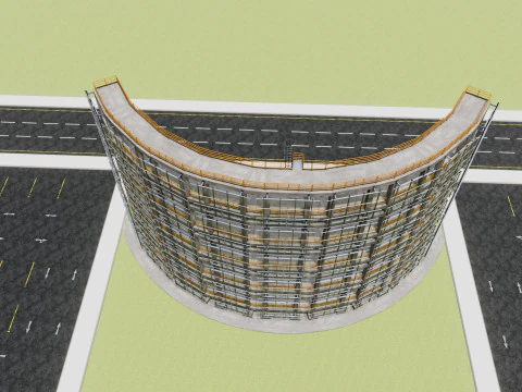 Solar Concrete Tower Type-3 3D Model