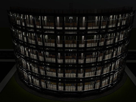 Solar Concrete Tower Type-3 Modèle 3D