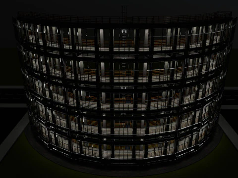 Solar Concrete Tower Type-3 3D Model