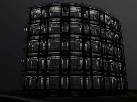 Solar Concrete Tower Type-3 Modèle 3D