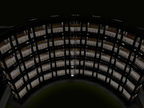 Solar Concrete Tower Type-3 3D Model