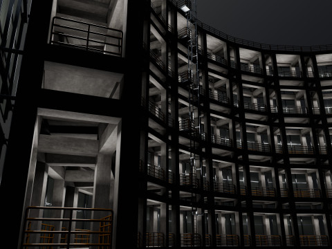 Solar Concrete Tower Type-3 Modèle 3D