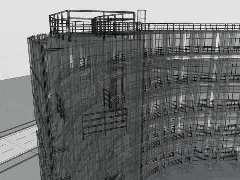 Solar Concrete Tower Type-3 3D Model