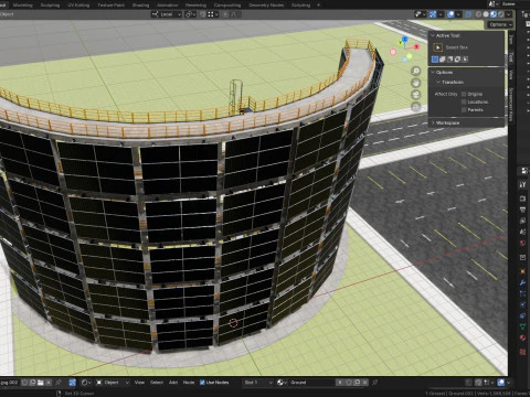Solar Concrete Tower Type-3 3D Model