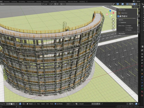 Solar Concrete Tower Type-3 3D Model